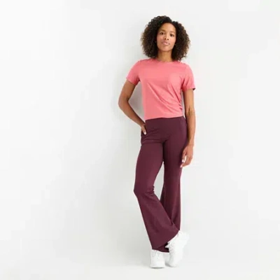 Xersion Everultra Womens Mid Rise Bootcut Yoga Pant In Red