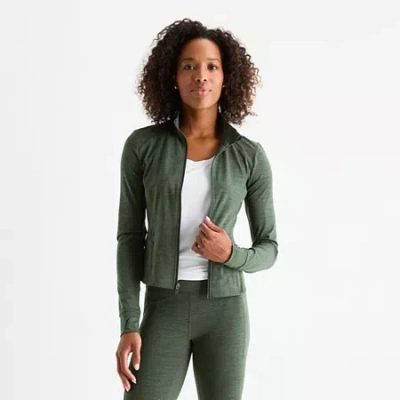 Xersion Everultra Womens Midweight Softshell Jacket In Green