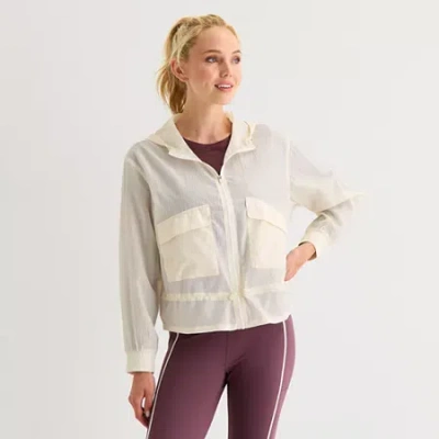 Xersion Womens Lightweight Woven Windbreaker In Sand
