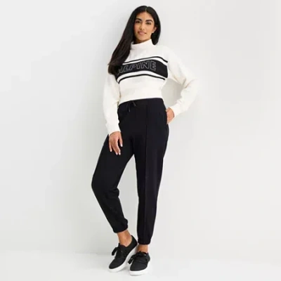 Xersion Womens Classic French Terry Jogger Pant In Black