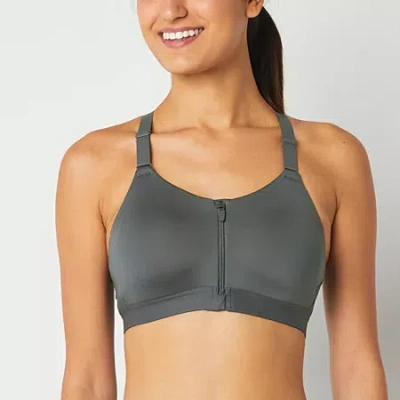 Xersion High Support Racerback Sports Bra In Gray