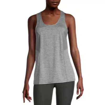 Xersion Womens Everair Scoop Neck Sleeveless Tank Top In Gray