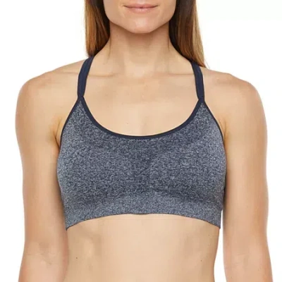 Xersion Light Support Strappy Back Sports Bra In Blue