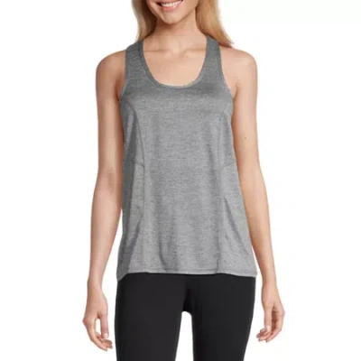 Xersion Womens Performance Scoop Neck Sleeveless Tank Top In Gray