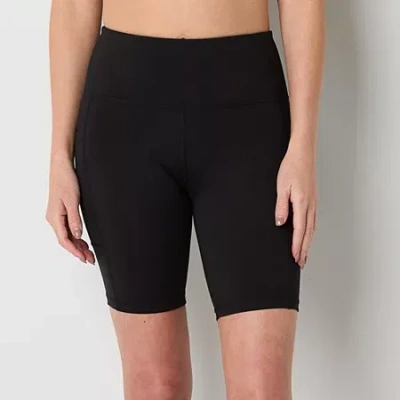 Xersion Everultra Womens High Rise Quick Dry 8 Inch Bike Short In Black