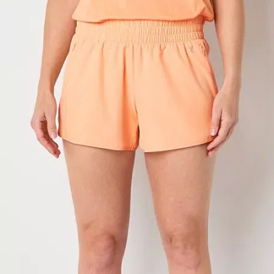 Xersion Womens Woven Running Short In Orange