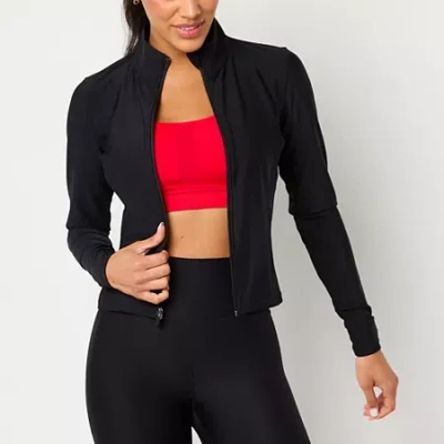 Xersion Evercontour+ Womens Lightweight Softshell Jacket In Black