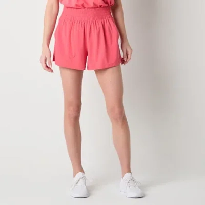 Xersion Womens Featherlite Woven Pull-on Short In Pink