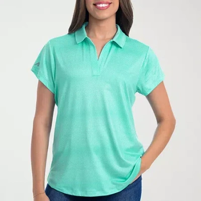 Antigua Spring 2025 Womens Short Sleeve Polo Shirt In Green