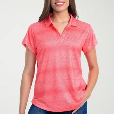 Antigua Spring 2025 Womens Short Sleeve Polo Shirt In Orange