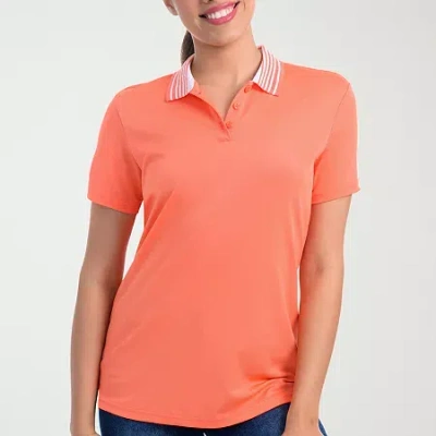 Antigua Spring 2025 Womens Short Sleeve Polo Shirt In Orange