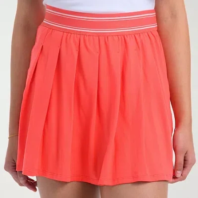 Antigua Spring 2025 Womens Midi Flared Skirt In Orange