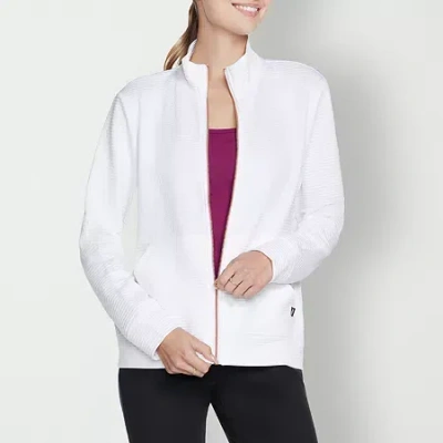 Skechers Hoodless Hoodie Go Walk Everywhere Jacket In White