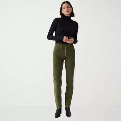 Levi 's Womens 724 High Rise Straight Jeans In Green