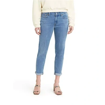 Levi 's Womens Mid Rise Relaxed Fit Tapered Leg Boyfriend Jean In Blue