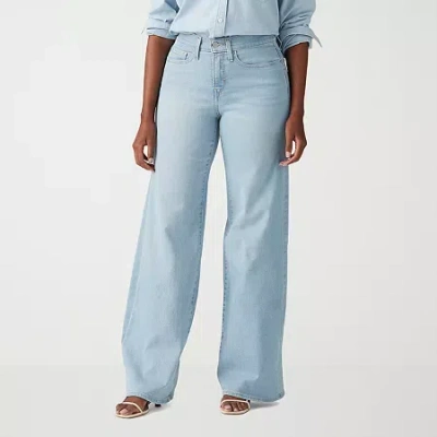 Levi 's Women's Mid Rise 318 Shaping Wide Leg Jeans In Blue