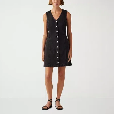 Levi 's Womens Viana Denim Vest Dress In Black