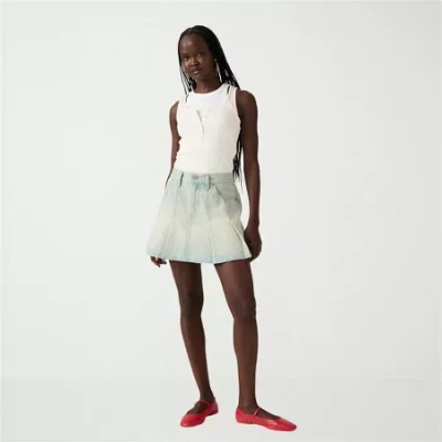 Levi 's Women's Mid Rise Mini Pleated Skirt In Blue