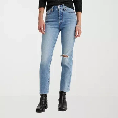 Levi 's Wedgie Straight Womens High Rise Straight Leg Jean In Blue