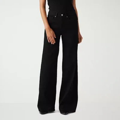 Levi 's Women's Mid Rise 318 Shaping Wide Leg Jeans In Black