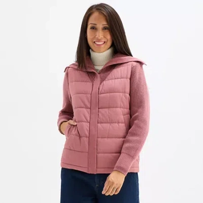 Liz Claiborne Womens Long Sleeve Pullover Sweater In Pink