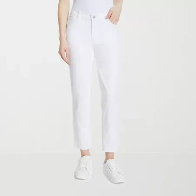 Gloria Vanderbilt Womens Mid Rise Ankle Jean In White