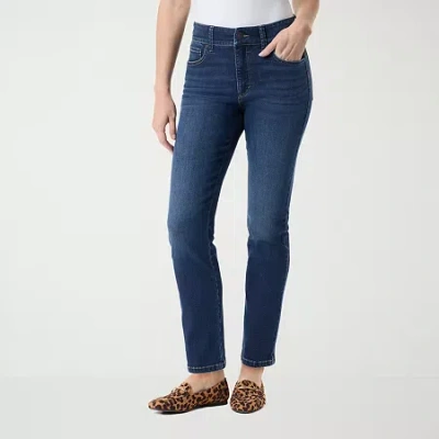 Gloria Vanderbilt Womens High Rise Straight Leg Jean In Blue