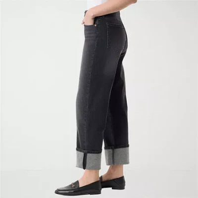 Gloria Vanderbilt Womens Mid Rise Wide Leg Jean In Blue