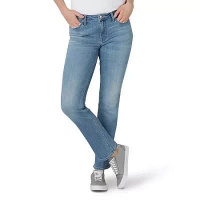 Lee Womens Legendary Mid Rise Straight Leg Jean In Blue