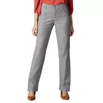 Lee Womens Wrinkle Free Relaxed Pant In Gray