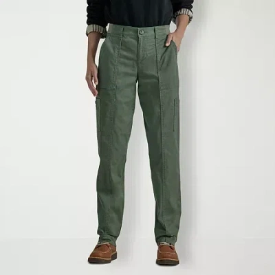 Lee Ultra Lux Womens Stretch Fabric Straight Mid Rise Cargo Pant In Green