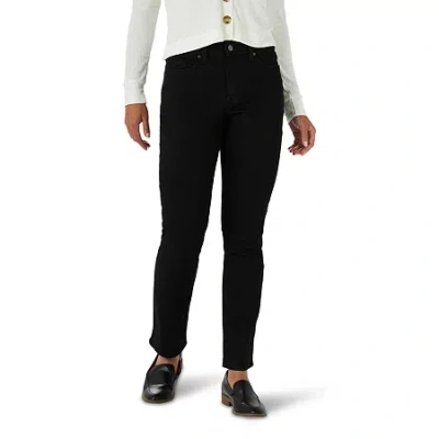 Lee Womens Legendary Mid Rise Straight Leg Jean In Black