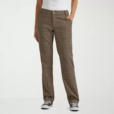 Lee Womens Straight Mid Rise Flat Front Pant In Sand