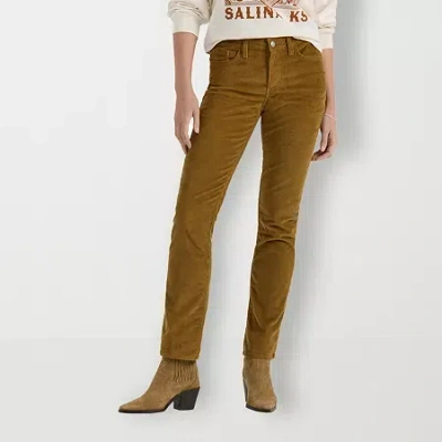 Lee Legendary Straight Fit Jean Womens Mid Rise Stretch Fabric Straight Leg Jean In Brown