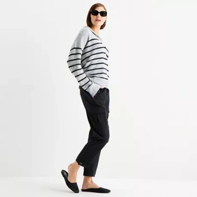 Stylus Womens Cuffed Cargo Pant In Black