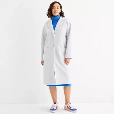 Stylus Womens Midweight Overcoat In Gray