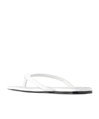 Totême Imitation Alligator Flip-flops In White