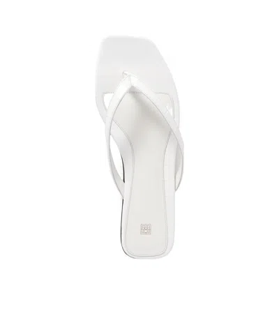 Totême Imitation Alligator Flip-flops In White
