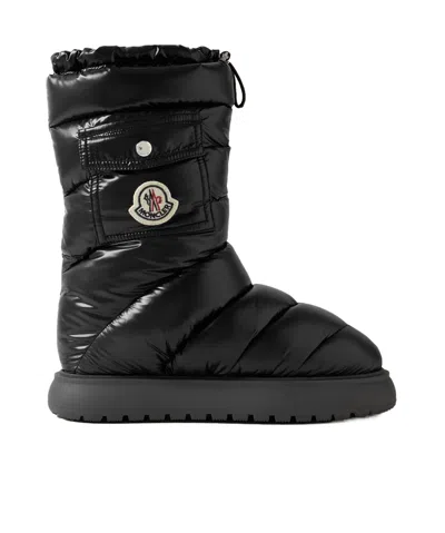 Moncler Gaia Quilted Short Boots In Black