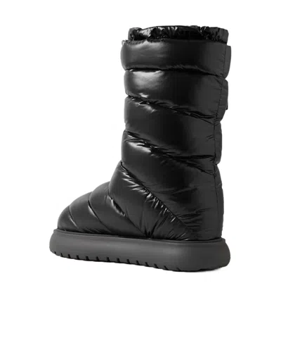 Moncler Gaia Quilted Short Boots In Black