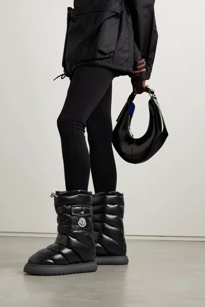 Moncler Gaia Quilted Short Boots In Black