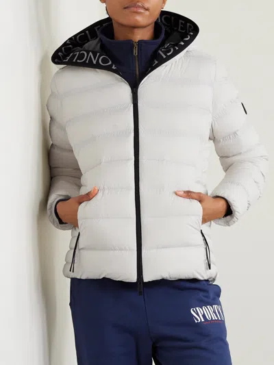 Moncler Long-sleeved Down Jacket In Gray