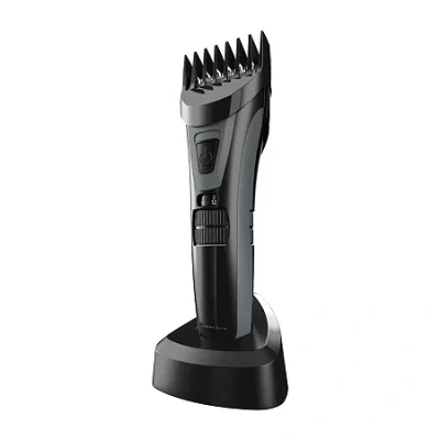 Perry Ellis Hair & Beard Trimmer With Charging Stand In Black