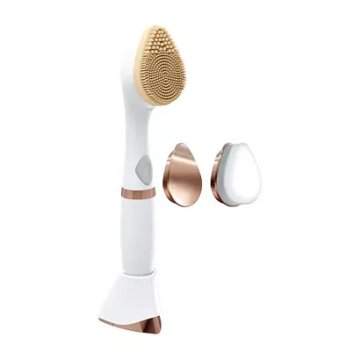 Perry Ellis 3-in-1 Massaging Beauty Brush In White