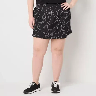 Stylus Womens High Rise Plus Skort In Black