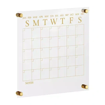 Martha Stewart Dry Erase Wall Calendar In Yellow
