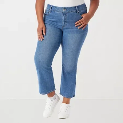 Gloria Vanderbilt Womens Plus High Rise Bootcut Jean In Blue