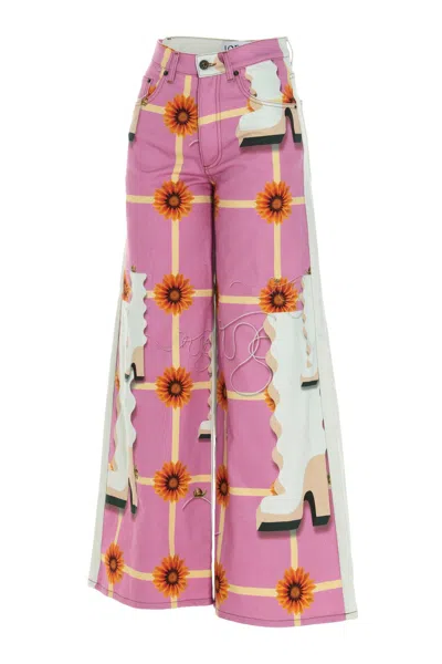 Loewe X Anthea Hamilton Wide-leg Jeans In Multi