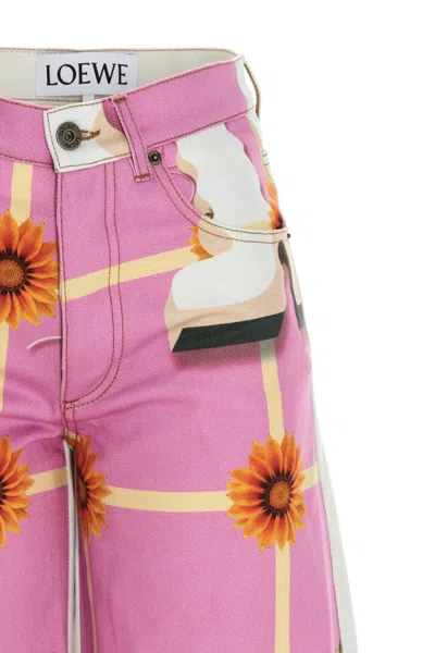 Loewe X Anthea Hamilton Wide-leg Jeans In Multi