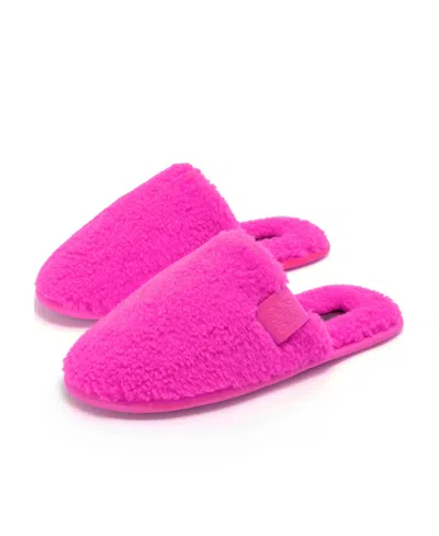Loewe Logo Details Cotton Slippers In Pink